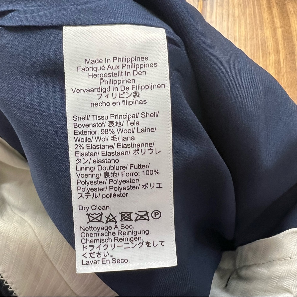 J. Crew Tall Carolina pant in wool-blend flannel in Navy Blue Size 14T - Picture 8 of 11